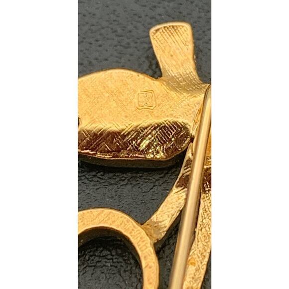 Vintage Gold Tone Golden Cherries Stick Pin - Picture 4 of 5